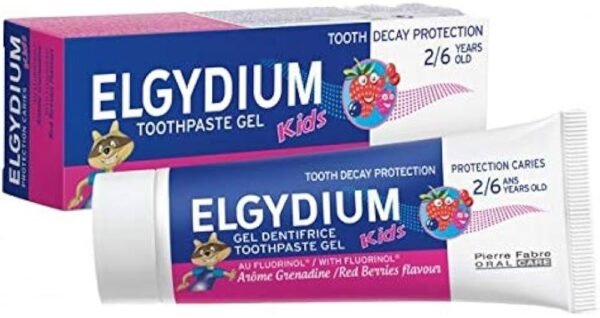Elgydium Fluorinol Red Berries Kids Toothpaste for 2-6 Years, 50ml