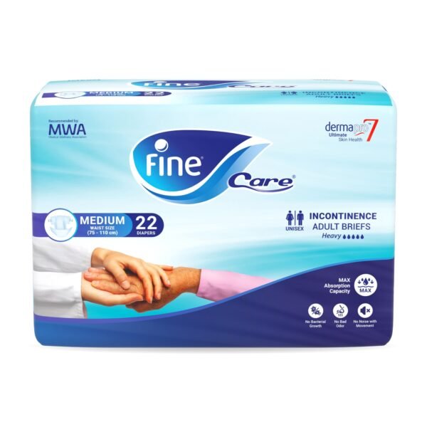 Fine Care Incontinence Unisex Briefs Medium (Waist 75-110cm), 22 Pieces
