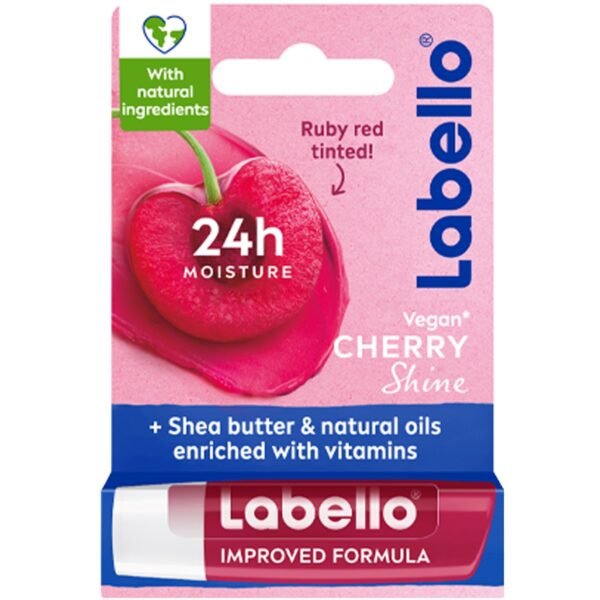 Labello Cherry Shine Moisturising Lip Balm, 4.8g