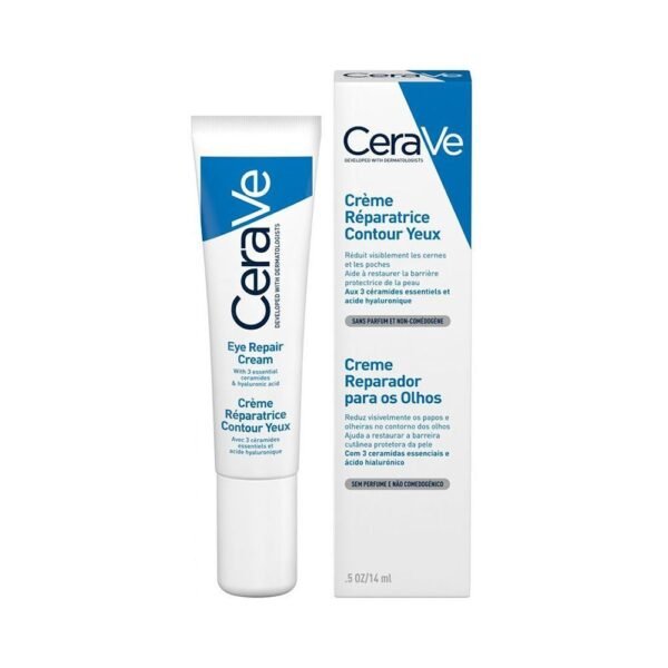 CeraVe Eye Repair Cream for Dark Circles and Puffiness with Hyaluronic Acid, 14ml