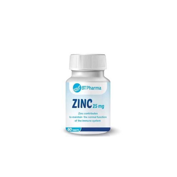 Bt Pharma Zinc 25mg, 60 Tablets