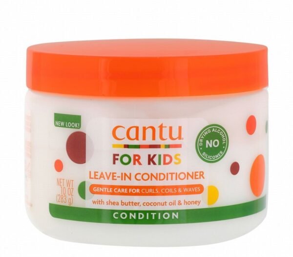 Cantu Care Kids Leave In Conditioner with Shea Butter, Coconut Oil & Honey for Curly, Coily & Wavy Hair , 283g