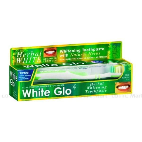 White Glo Herbal Whitening Toothpaste, 100ml