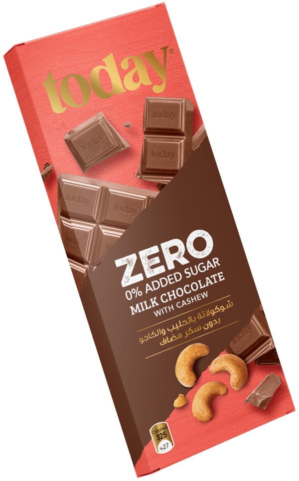 Today No Added Sugar Milk Chocolate with Cashew, 60g