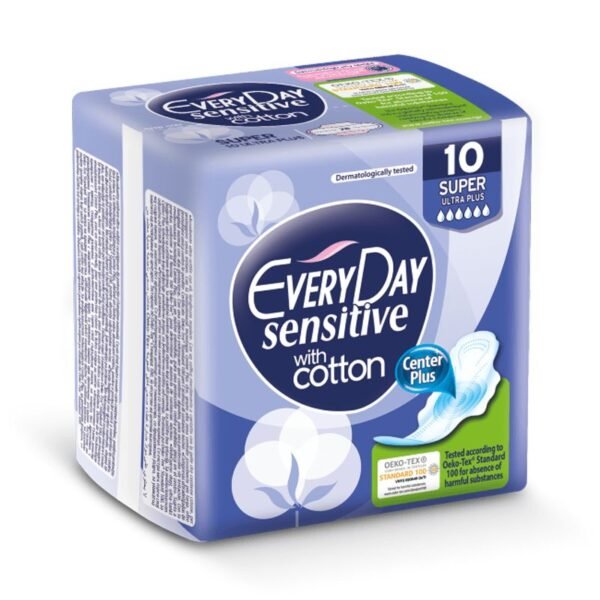 Everyday Sensitive Super Ultra Plus Pads, 10 Pieces