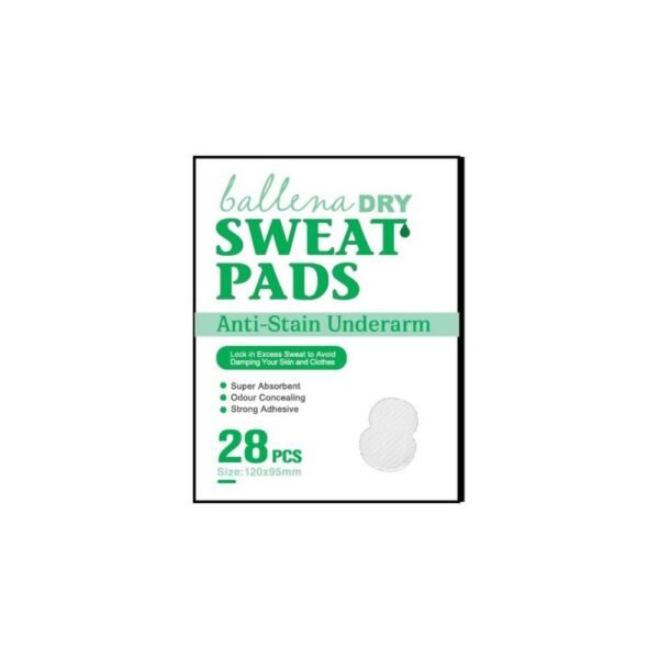 Ballena Dry Sweat Pads Anti-Stain Underarm, 28 Pcs