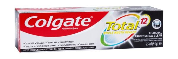 Colgate Anti-bacterial Toothpaste Total 12-Hour Protection Charcoal 75ml
