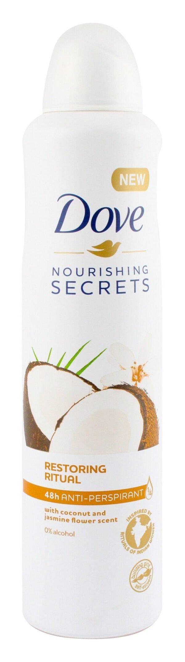 Dove Nourishing Secrets Restoring Ritual 48H Antiperspirant Deodorant Spray Coconut & Jasmine Flower Scent, 250ml