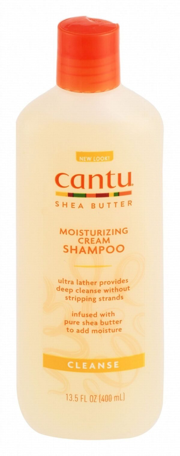 Cantu Moisturizing Cream Shampoo with Shea Butter for Oily & Thick Hair, 400ml