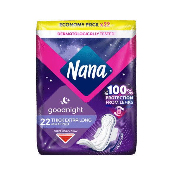 Nana Good Night Maxi Thick Extra Long Pads, 22 Count