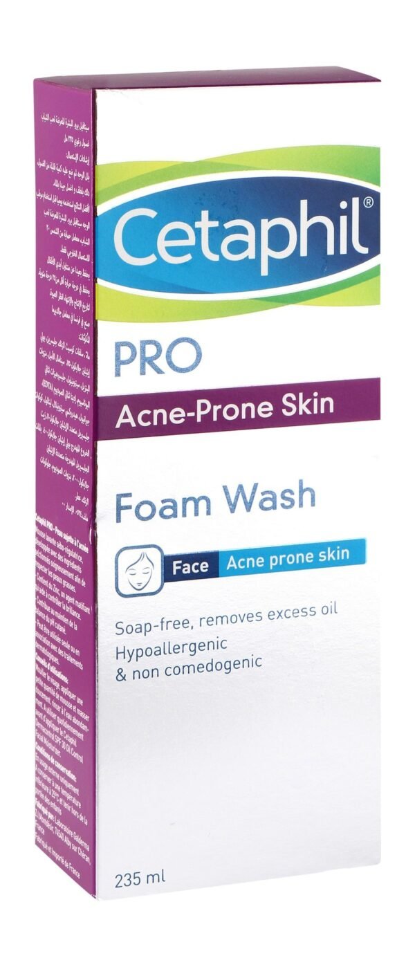Cetaphil Pro Hypoallergenic Facial Foam Wash for Acne-Prone Skin, 235ml