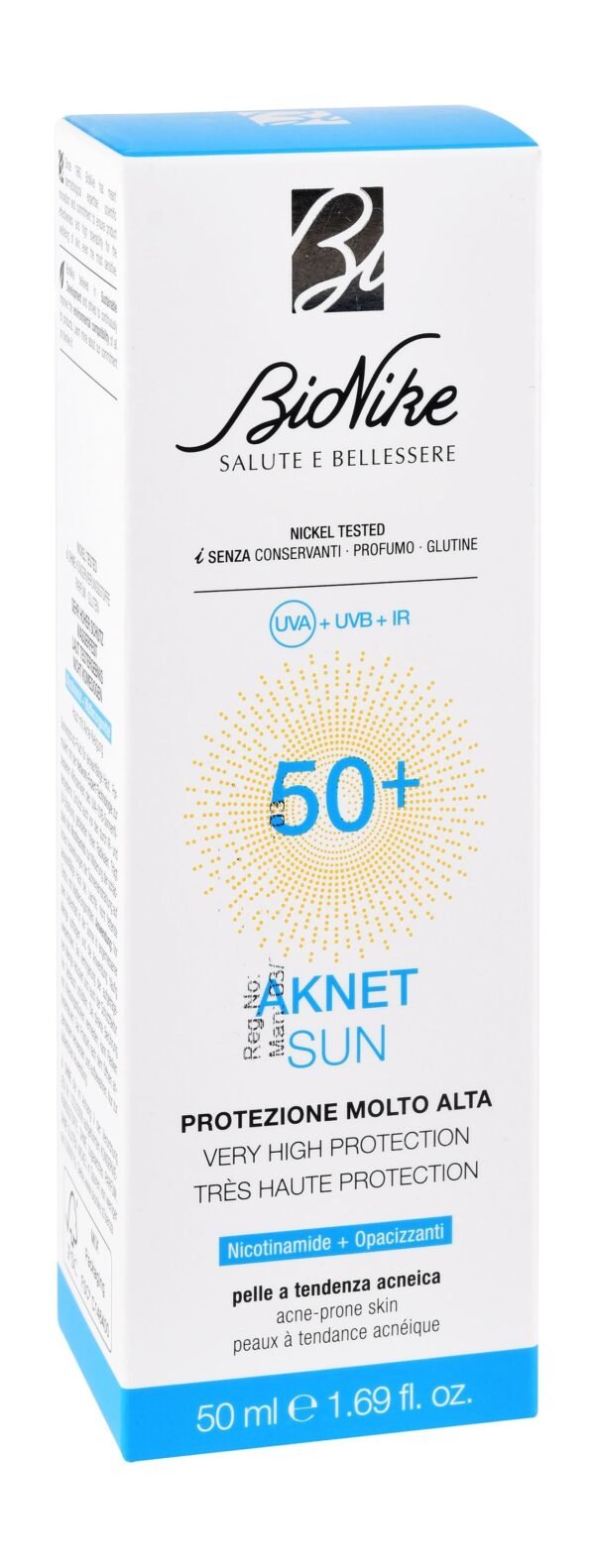 Bionike Aknet Sun Protection Spf50+ Acne Prone Skin, 50ml