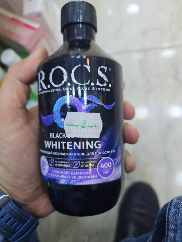 rocs black white mouth wash