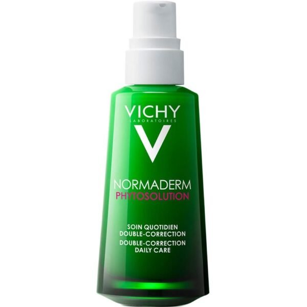 Vichy Normaderm Phytosolution Double Correction Daily Care Moisturiser for Oily & Acne Skin with Salicylic Acid, 50ml