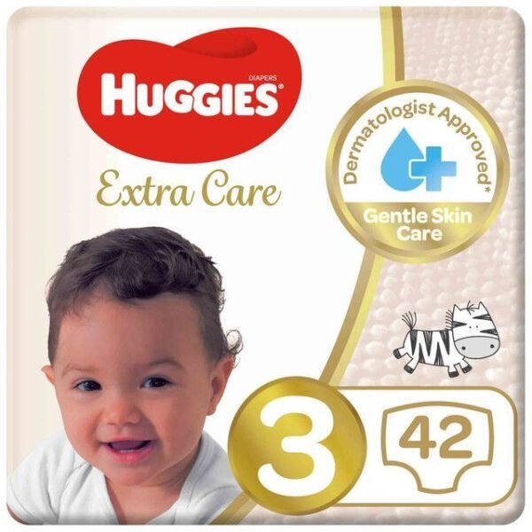 Huggies Extra Care Diapers Size 3 From 4-9kg, 42 Pieces