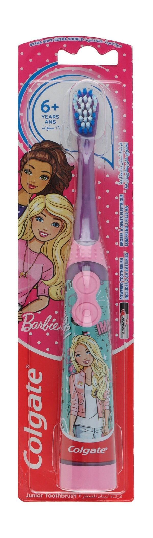 Colgate Pink Barbie Battery Powered Extra Soft Kids Toothbrush (6+ Years), 1 Piece