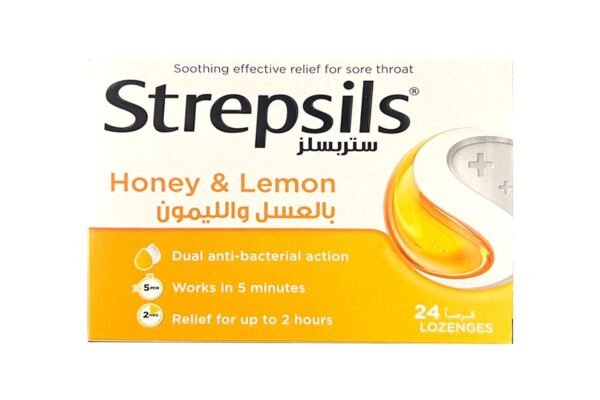 Strepsils Honey & Lemon Sore Throat Relief Lozenges, 24 Lozenges