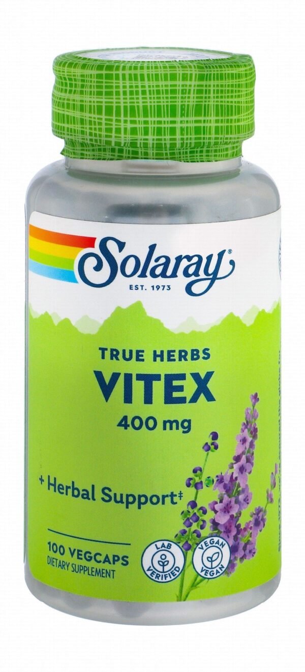 Solaray 400mg Vitex Herbal Supplement, 100 Capsules