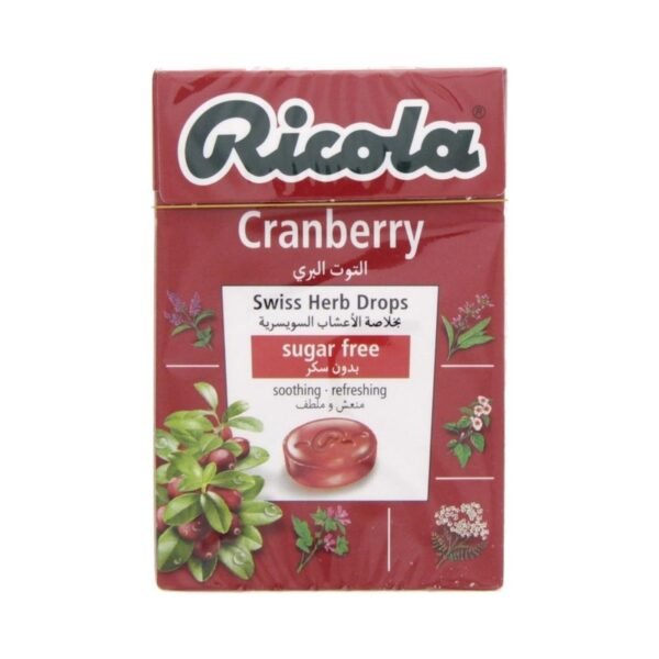 Ricola Cranberry Sugar free Herb Drops Box 45 g