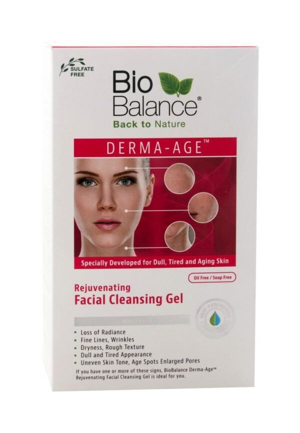 Bio Balance Derma Age Rejuvenating Facial Cleansing Gel for Dull, Tired & Ageing Skin, 250ml