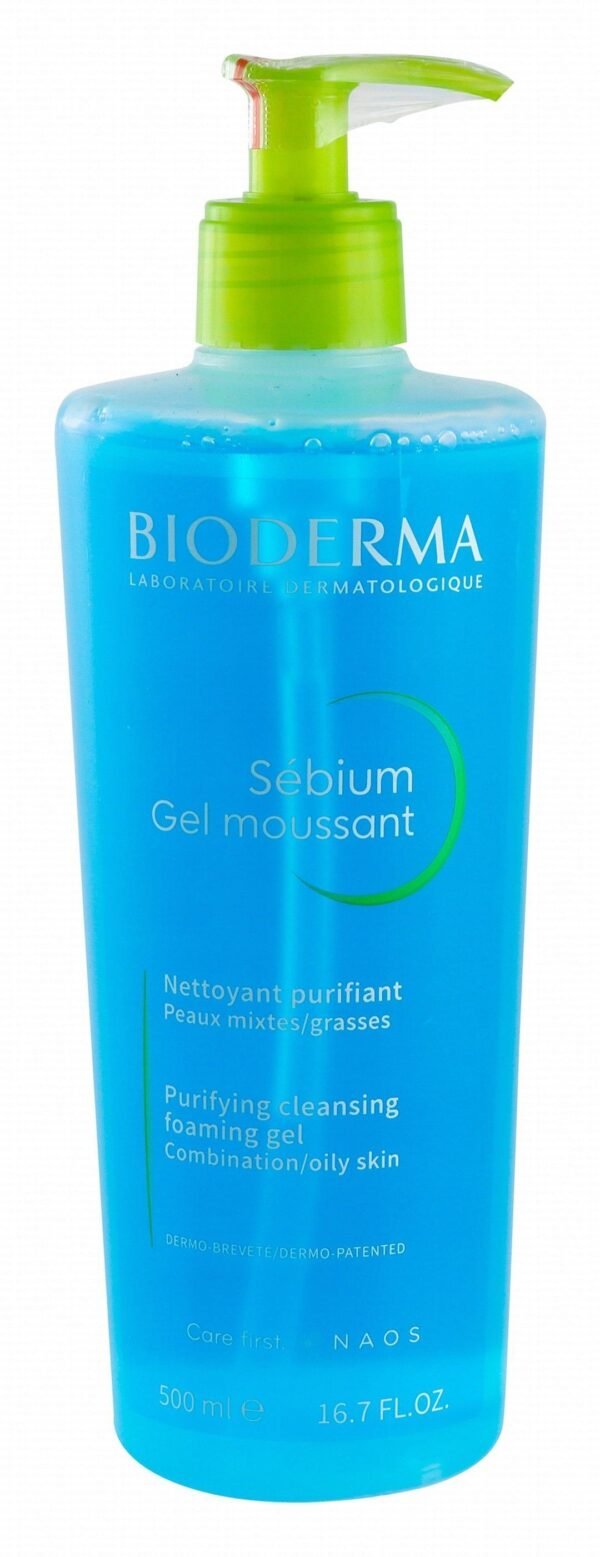 Bioderma Sebium Purifying & Cleansing Facial Foaming Gel for Combination & Oily Skin, 500ml