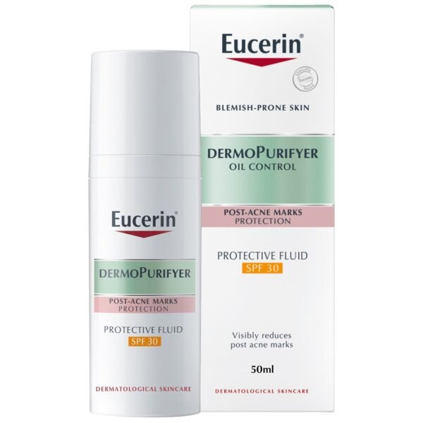 Eucerin DermoPurifyer Oil Control SPF30 Protective Face Fluid for Post-Acne. 50ml