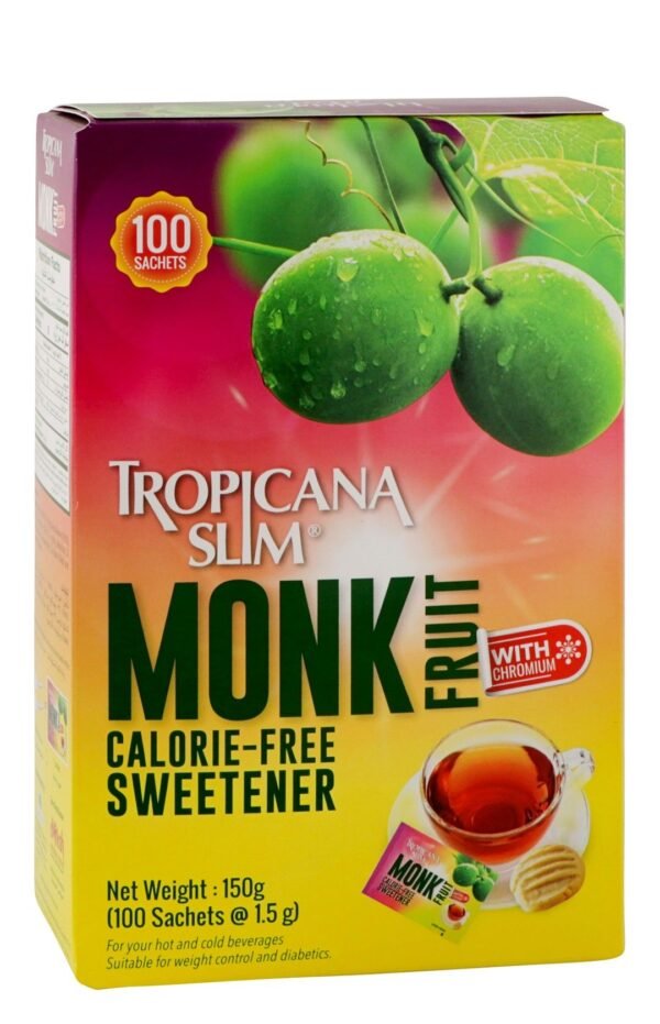 Tropicana Fruit Sweetener Slim Monk, 100 Sachets