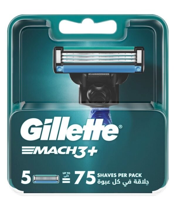 Gillette Mach3+ Razor Blade Refills, 5 Pieces