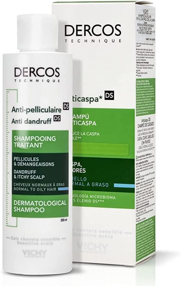 Vichy Dercos Anti Dandruff Shampoo for Normal to Oily Hair, 200ml