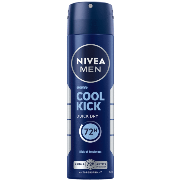 Nivea Men 48h Protection Cool Kick Fresh Scent Deodorant Spray for Men, 150ml