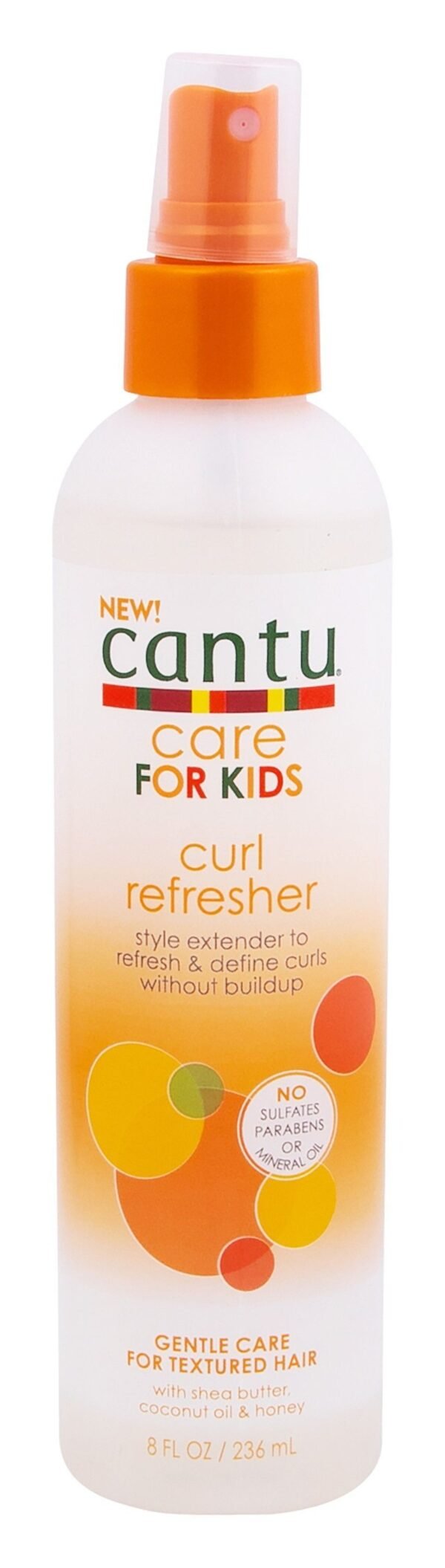 Cantu Kids Curl Refresher Spray with Shea Butter, Coconut Oil & Honey for Textured Hair, 236ml
