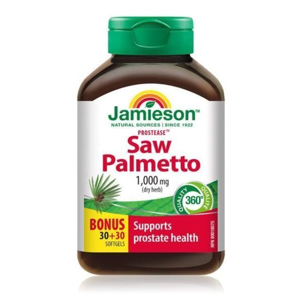 Jamieson Saw Palmetto 1000mg Softgels, 60 Softgels