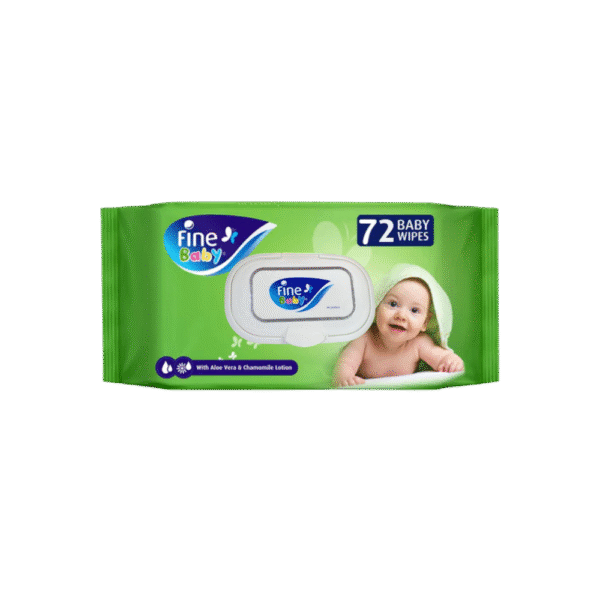 Fine Baby Wipes, 72 Wipes