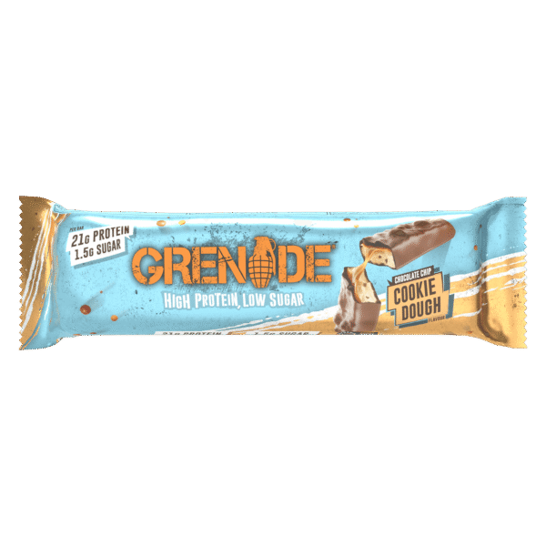 Grenade High Protein Low Sugar Chocolate Chip Cookie Dough Bar, 60g