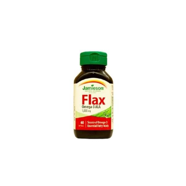 Jamieson Flax Omegs 3 Essential Fatty Acids 1000mg Capsules, 60 Capsules