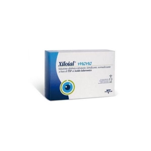 Xiloial Mono Sterile Moisturizing Ophthalmic Solution Vials with Sodium Hyaluronate & TS Polysaccharide, 20x0.5ml
