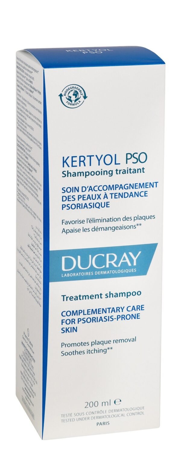 Ducray Kertyol Pso Complementary Care Treatment Shampoo for Psoriasis-Prone Skin, 200ml