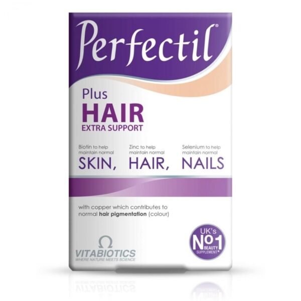 Perfectil Hair, Skin & Nail Support Supplement with Biotin, Zinc & Selenium, 60 Tablets