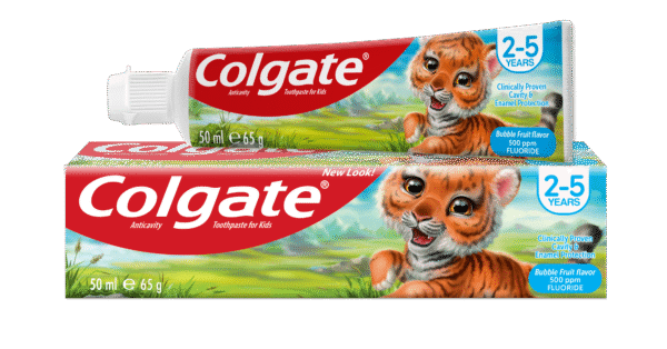 Colgate Anti-Cavity Kids Toothpaste Bubble Fruit Flavor (2-5 Years), 50ml