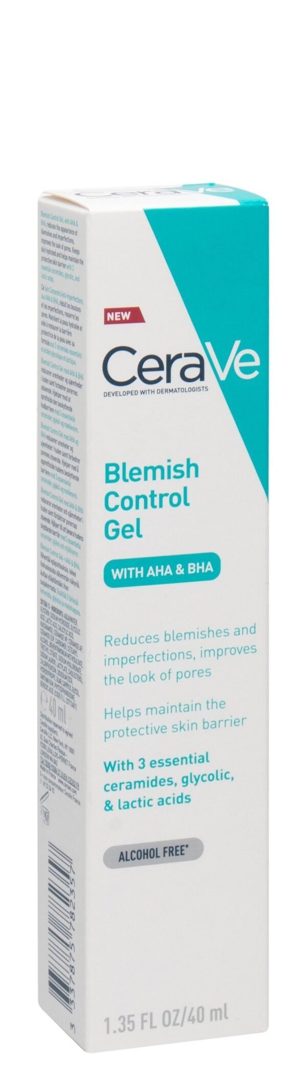 CeraVe Blemish Control Anti-Imperfection & Protecting Face Gel with AHA, BHA & Lactic Acids, 40ml