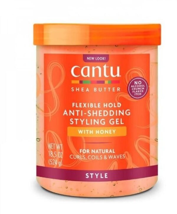 Cantu Anti-Shedding Hair Styling Gel Maximum Hold with Shea Butter & Honey, 524g