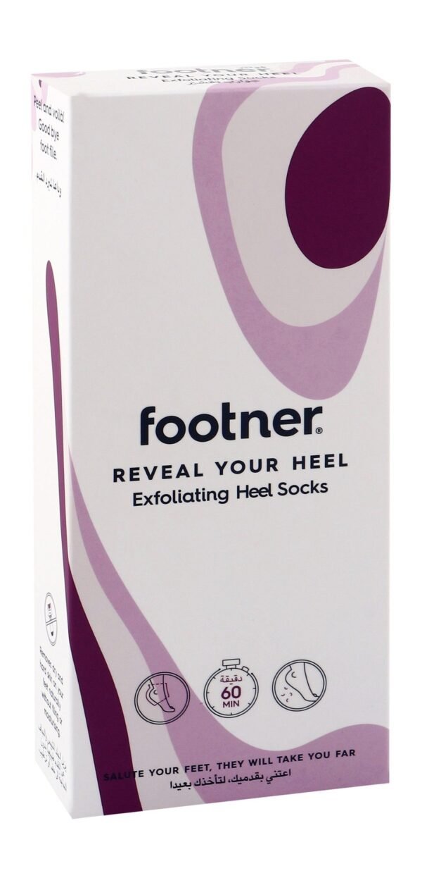 Footner Exfoliating Heel Socks (1 Pair), 1 Pack