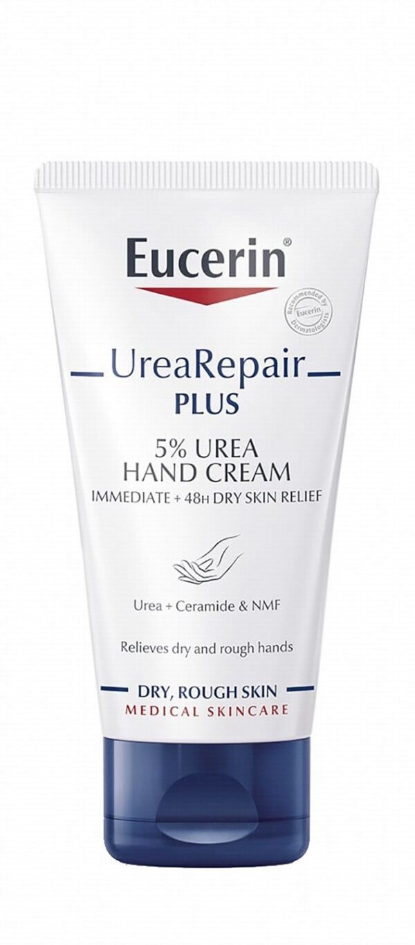 Eucerin Urea Repair Plus Hand Cream with 5% Urea & Ceramide for Dry & Rough Skin, 75ml