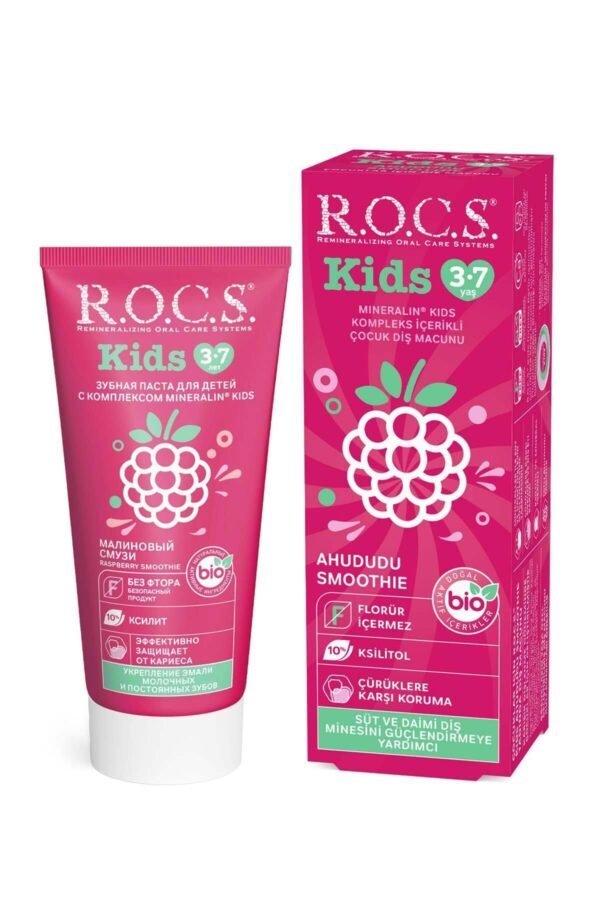 R.O.C.S. Baby With Raspberry Smoothie Toothpaste (3-7Years), 45g