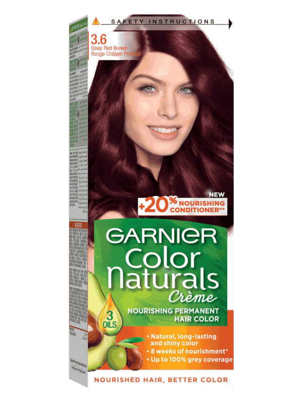 Garnier Color Naturals Hair Color - 3.6 Deep Red Brown