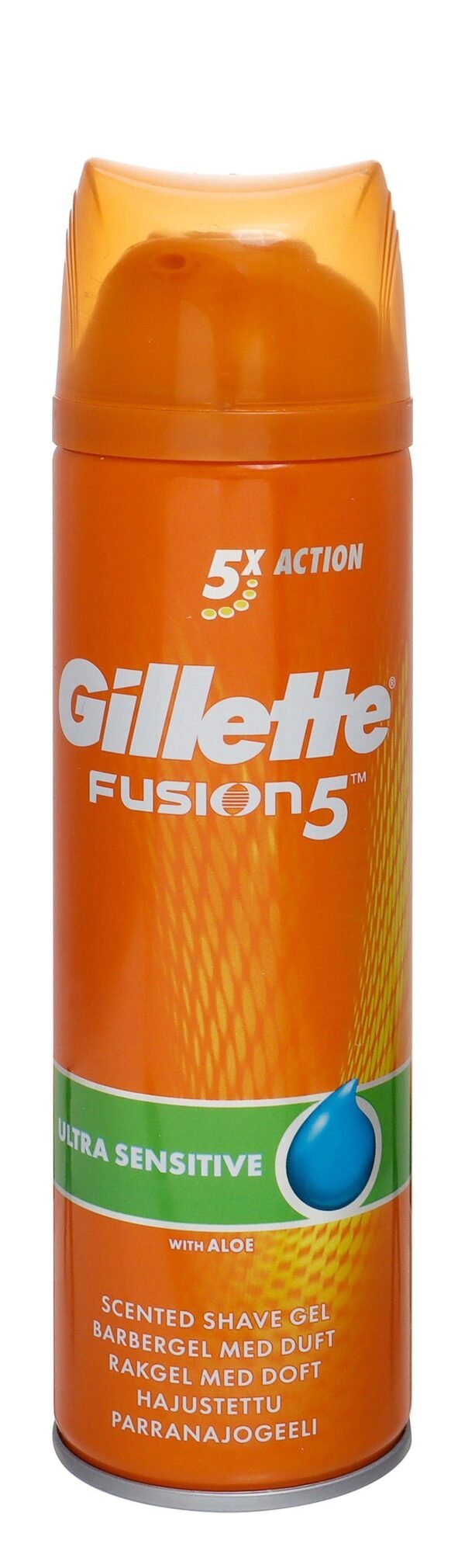Gillette Fusion 5 Ultra Sensitive Shaving Gel with Aloe Extract, 200ml