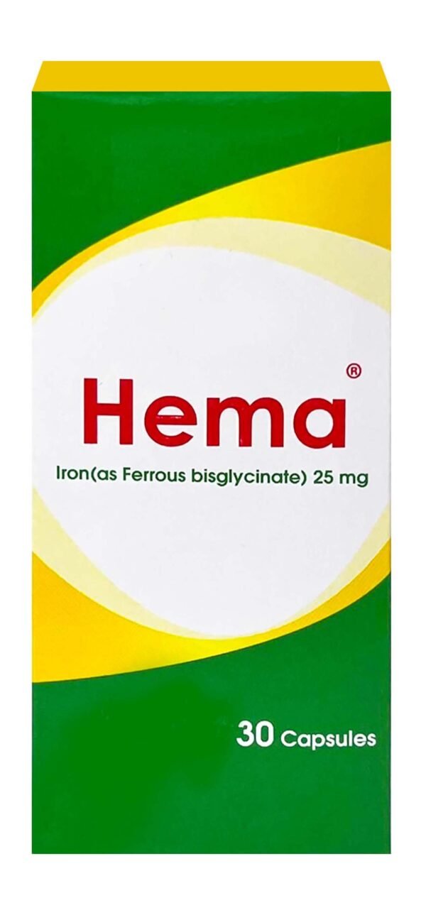 Hema Iron Bisglycinate Capsules, 30 Count