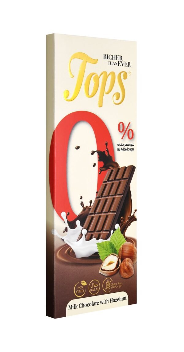 Tops Sugar Free Milk chocolate with Hazelnuts 60 g