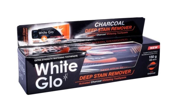 White Glo Charcoal Deep Stain Remover Toothpaste, 1 Pack