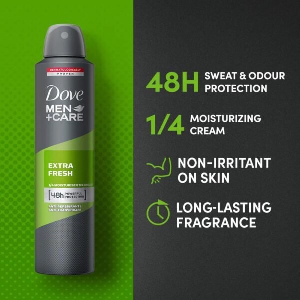 Dove Men Plus Care Antiperspirant Spray Extra Fresh, 250ml